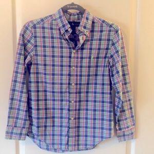 Ralph Lauren Boys Polo Long Sleeve Button Down Shirt Sz M(10-12) Barely Worn